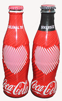 Coca-Cola 2 sevgili temalı koleksiyon şişeleri -Sevgililer Günü