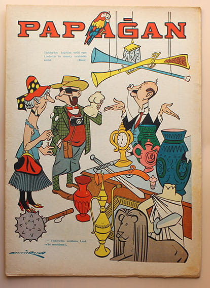 Papağan Siyasi Mizah Mecmuası - Mezat kapaklı