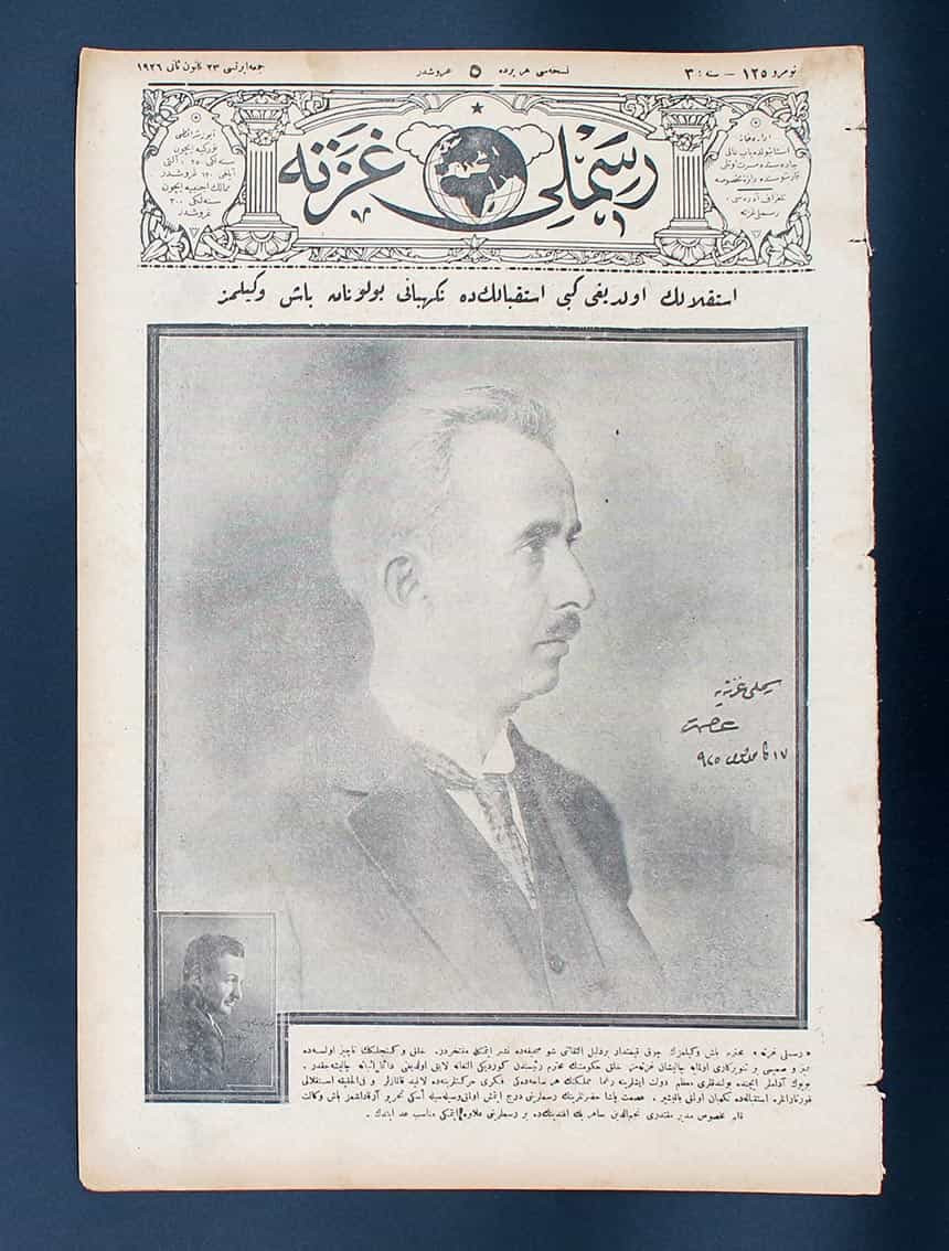 Resimli Gazete Osmanlıca  23 Kanun-i evvel 1926 İsmet İnönü Kapaklı
